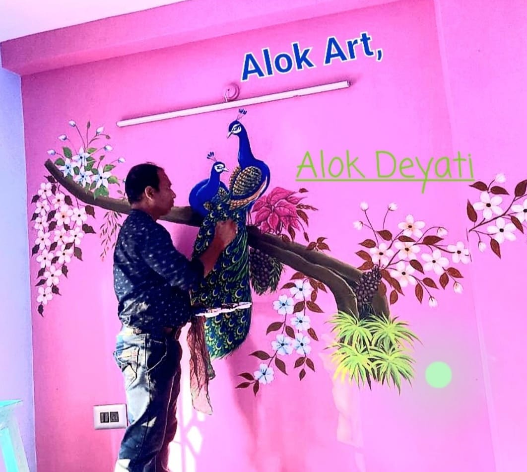 Wall painting design Mr. Alok Deyati in Saltighat Gujarpur 2